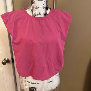 BEACH RIOT Dunes Tee Muscle Crop Tank / Pink XL